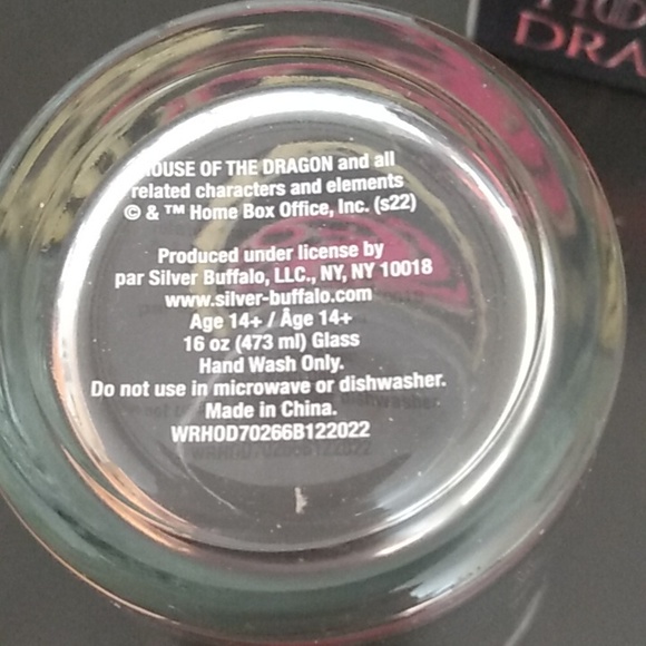 House of The Dragon Glassware - Picture 4 of 5